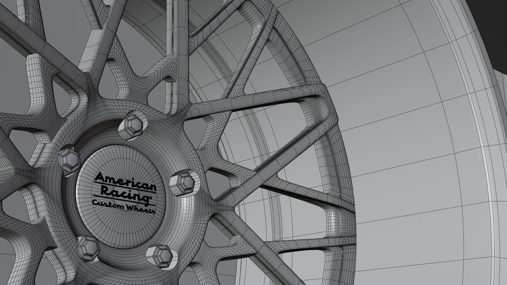 American Racing Wheels 3D model_10