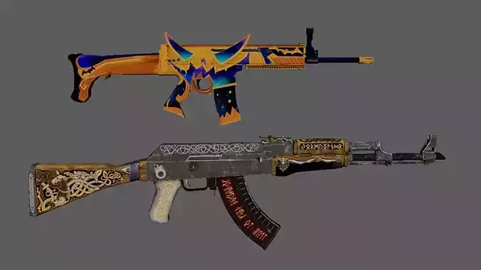 2 Guns lowpoly