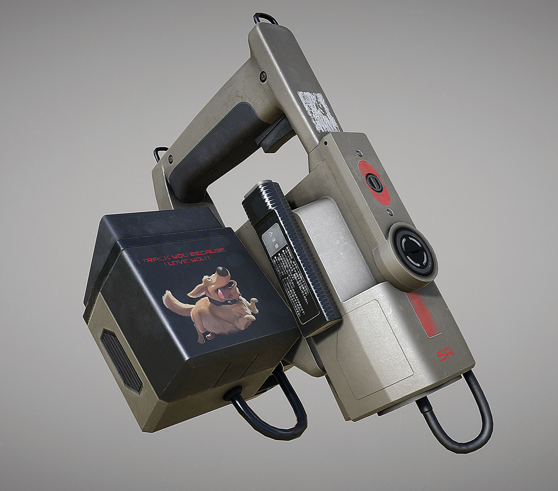 Motion Tracker Prop PBR Low-poly 3D model_17