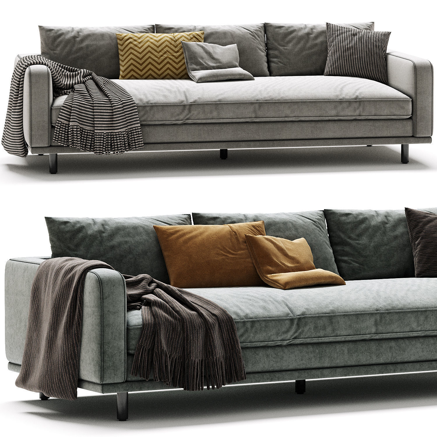 Dom 97 Sofa Portland Cobblestone 3D model_3