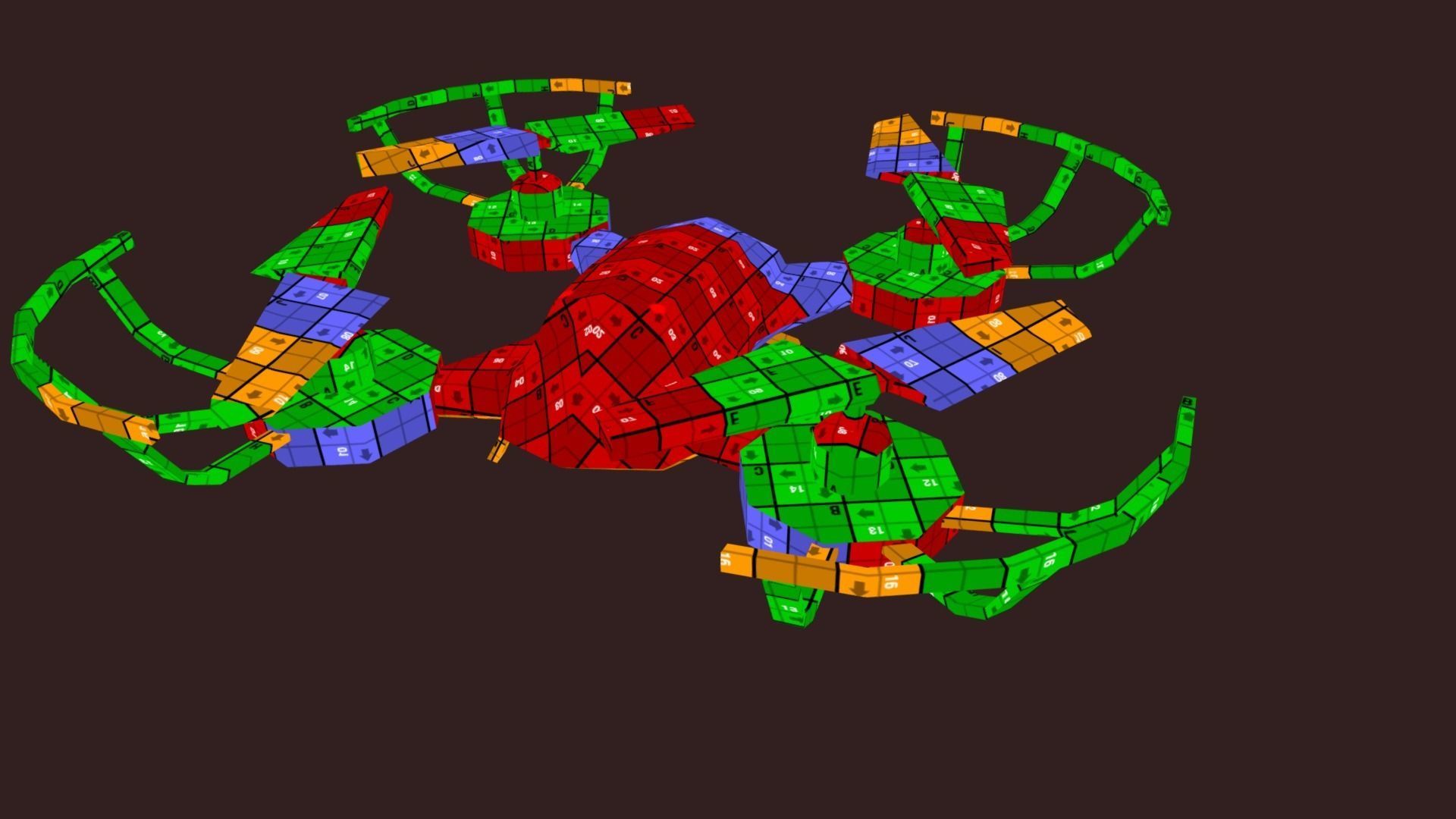 Flycam Cartoon 1 Low-poly 3D model_5