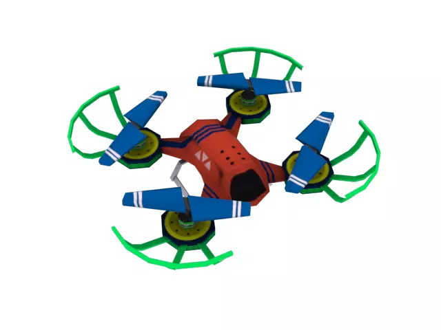 Flycam Cartoon 1 Low-poly 3D model_0