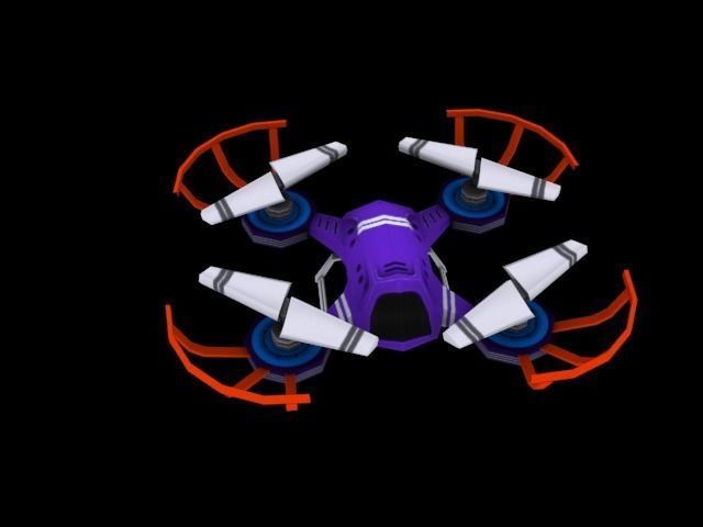 Flycam Cartoon 1 Low-poly 3D model_2