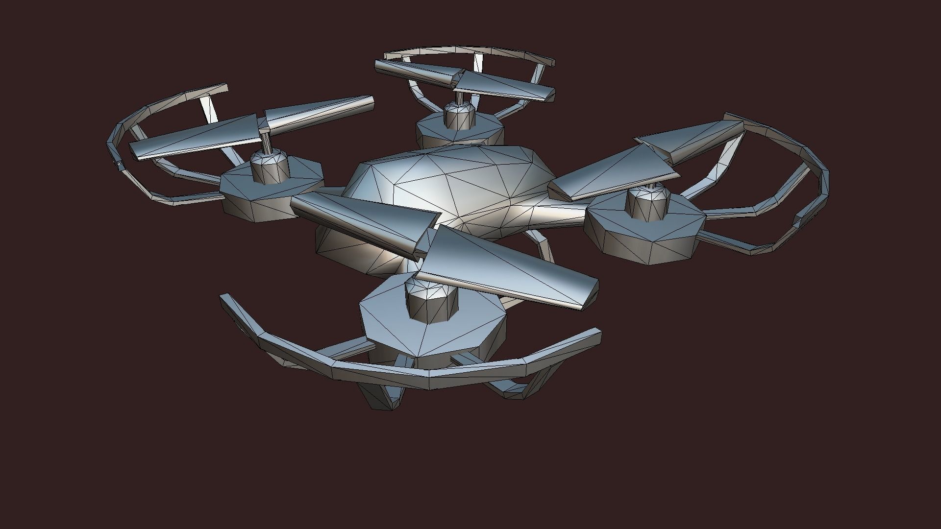Flycam Cartoon 1 Low-poly 3D model_13