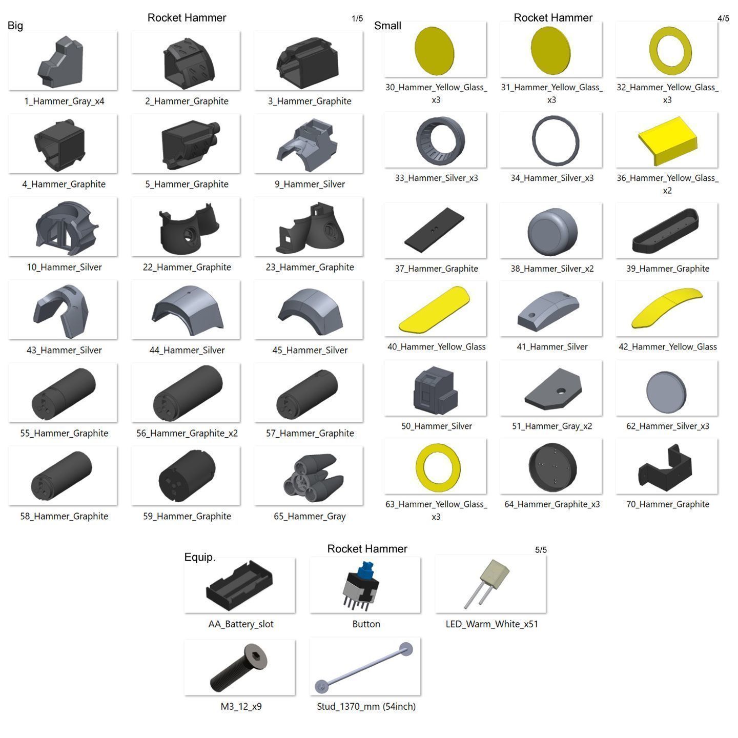 Reinhardt Rocket Hammer - Overwatch - STL - Commercial 3D print model_10