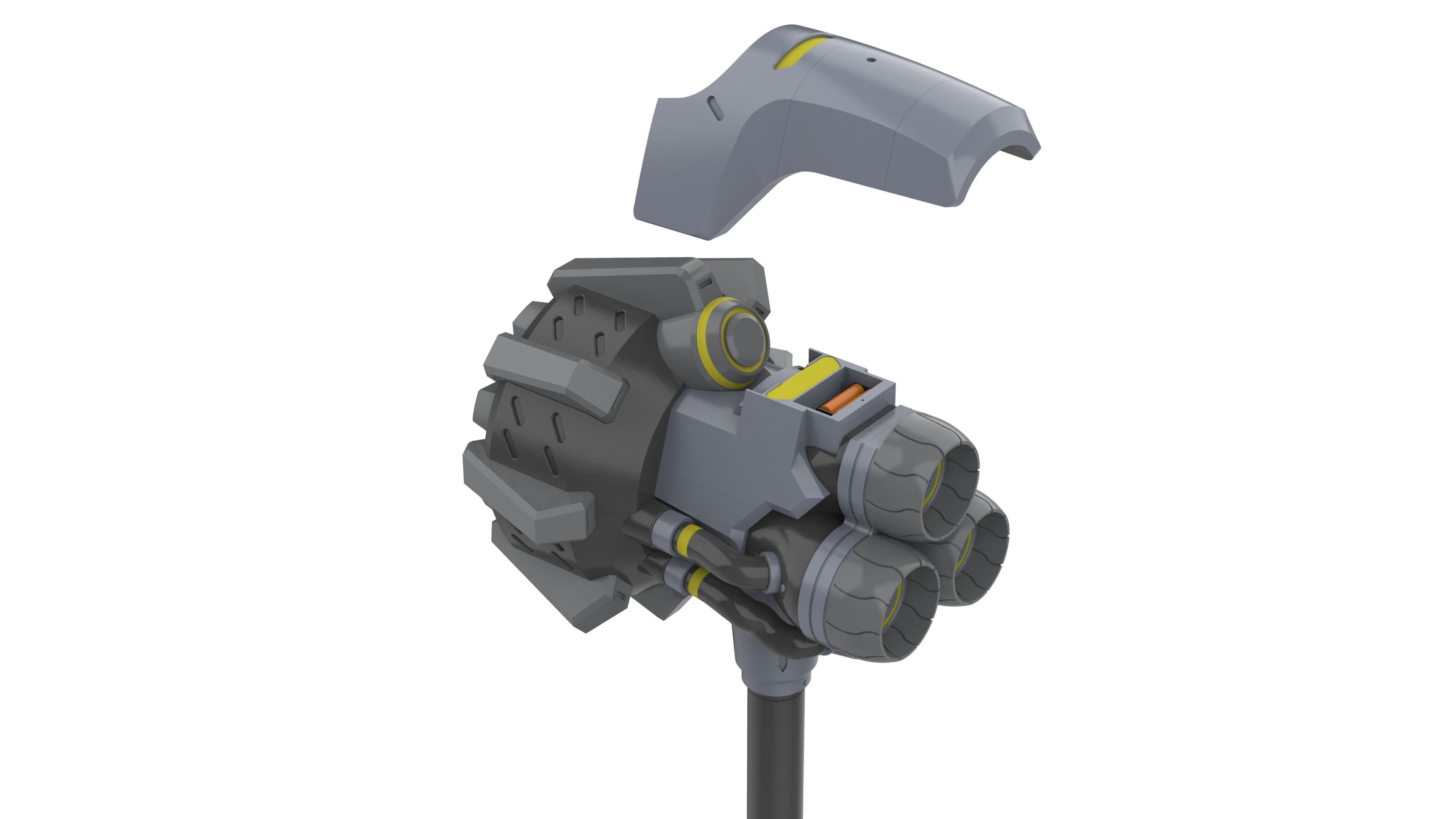 Reinhardt Rocket Hammer - Overwatch - STL - Commercial 3D print model_8