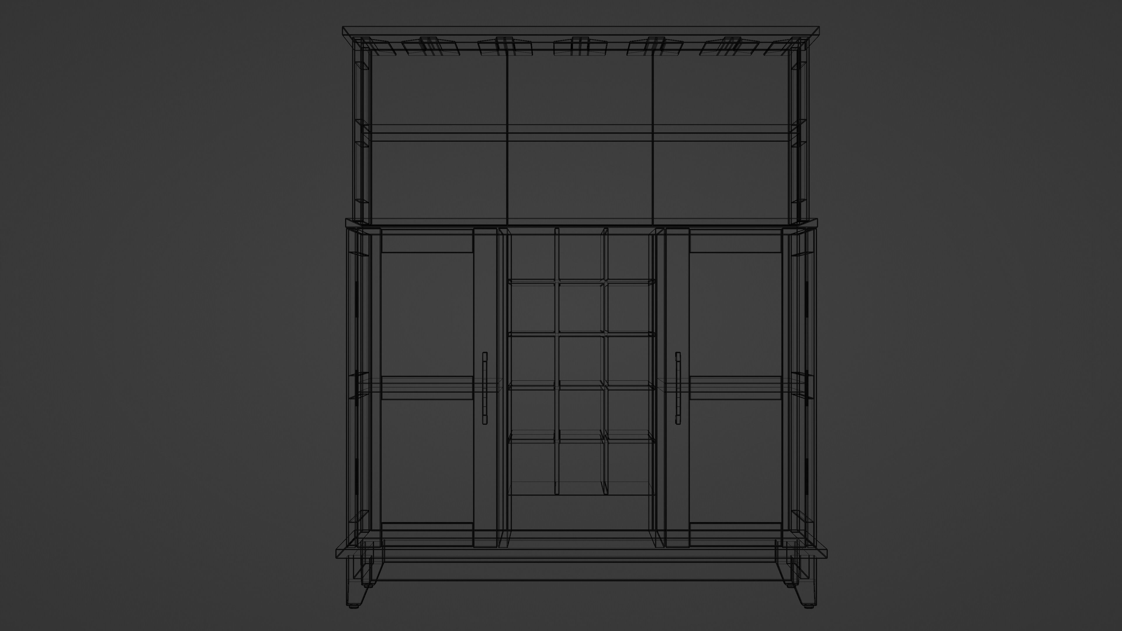 Bar Cabinet 3D model_7