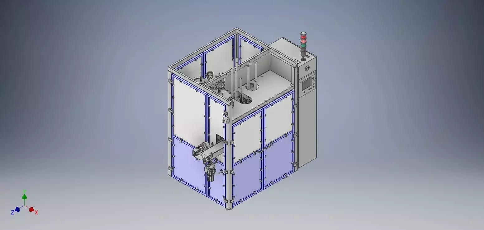 Yogurt-praline full automatic filling machine 3D model_0