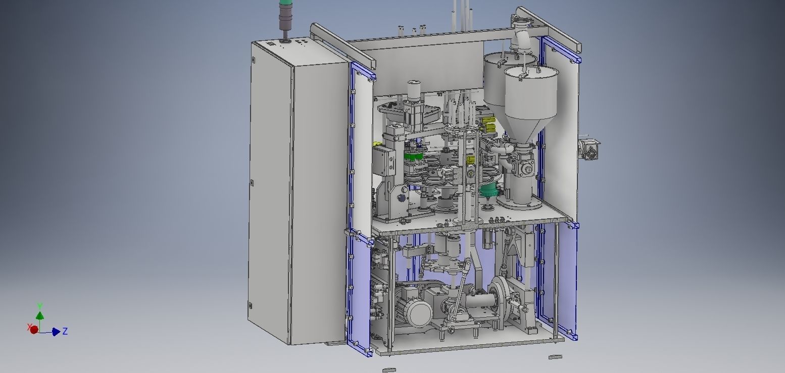 Yogurt-praline full automatic filling machine 3D model_1