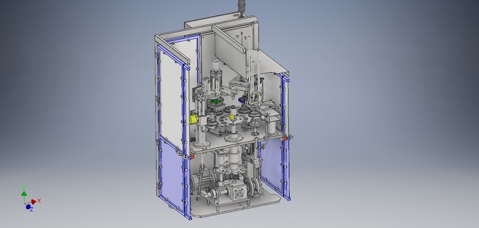 Yogurt-praline full automatic filling machine 3D model_2
