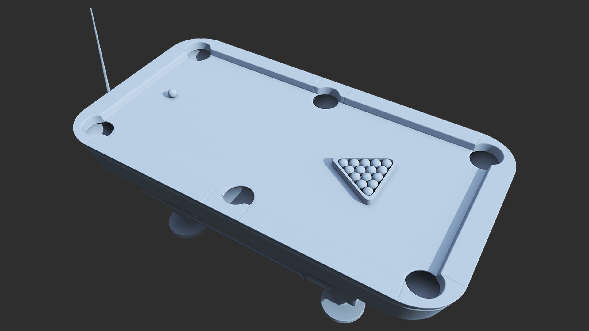 Billiard pool table 3D model_3