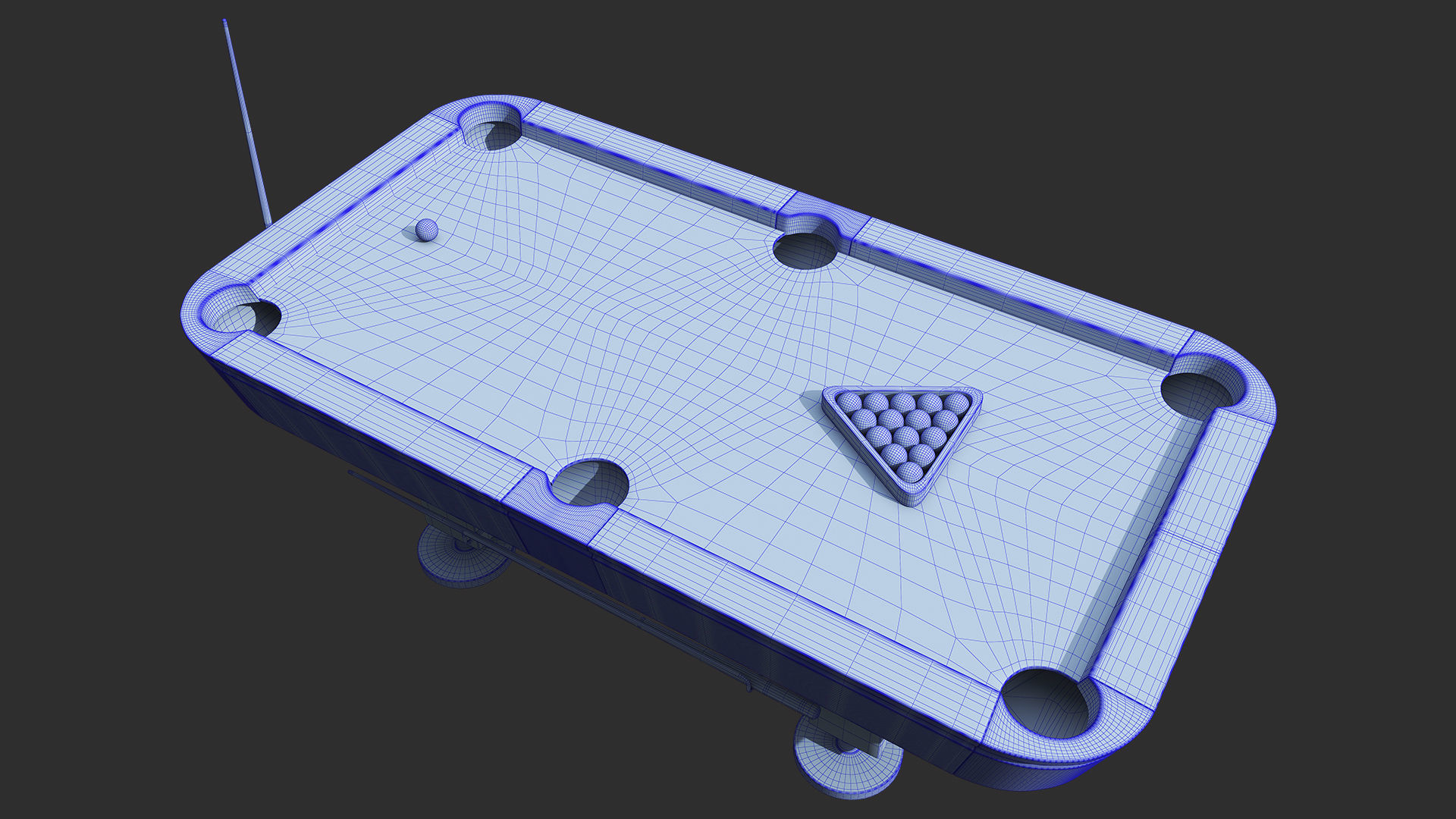 Billiard pool table 3D model_2