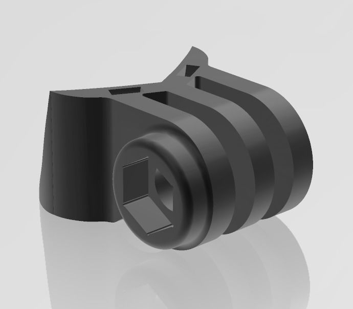 Gopro Helmet Mount for Troy Lee Design Stage Helmet 3D print model_1
