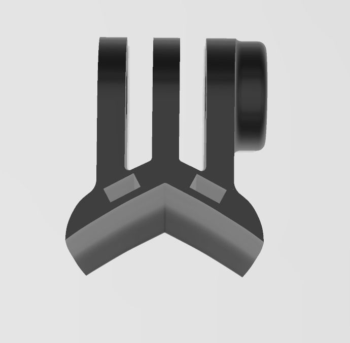 Gopro Helmet Mount for Troy Lee Design Stage Helmet 3D print model_2