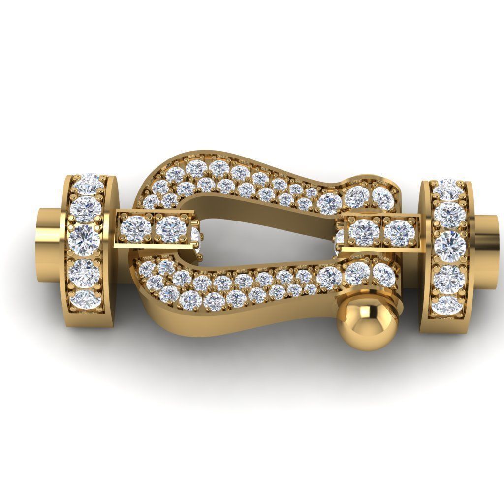 Force Large diamond bracelet 3D print model_1