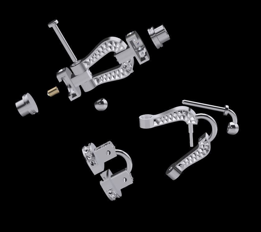 Force Large diamond bracelet 3D print model_4