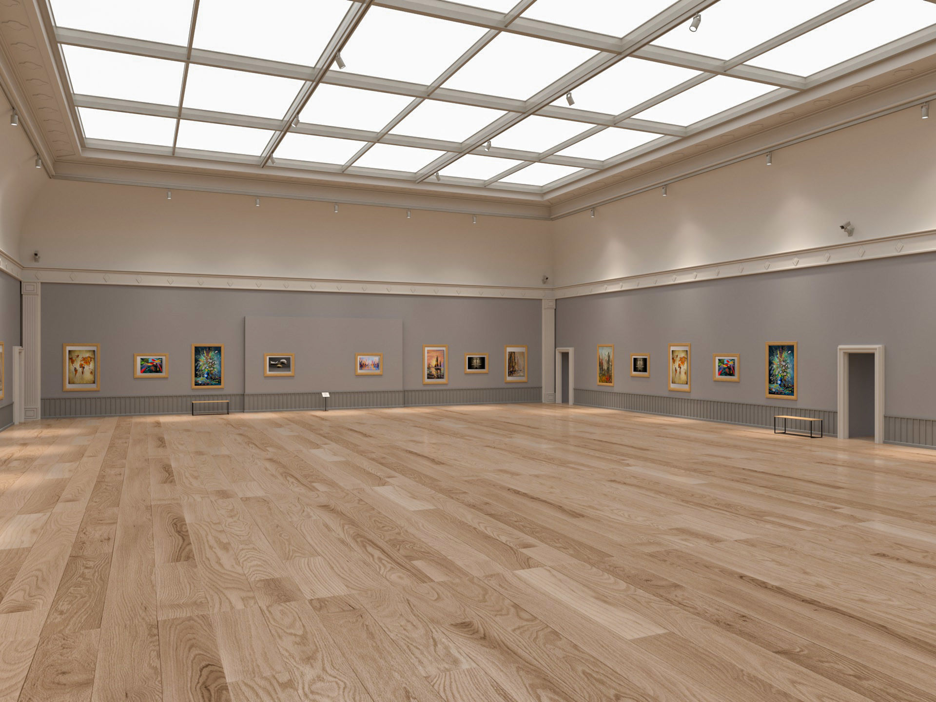 Art Gallery Exhibition 3 3D model_4