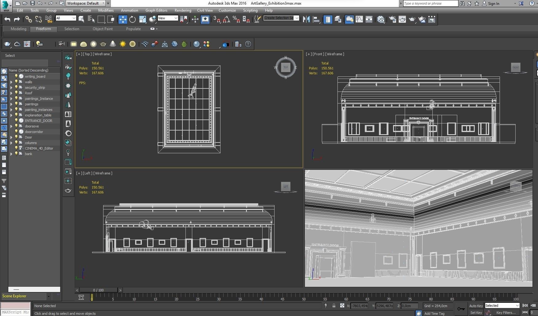 Art Gallery Exhibition 3 3D model_18