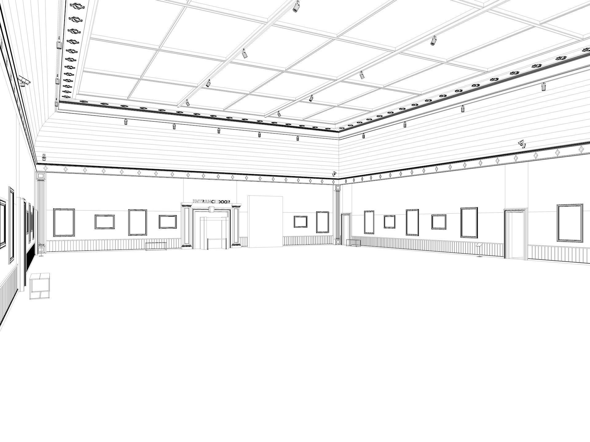 Art Gallery Exhibition 3 3D model_11