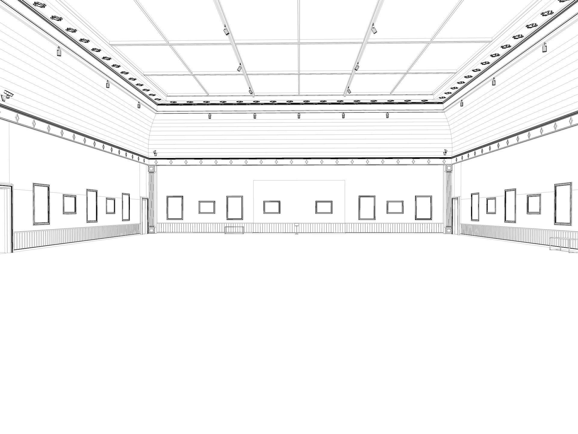 Art Gallery Exhibition 3 3D model_10