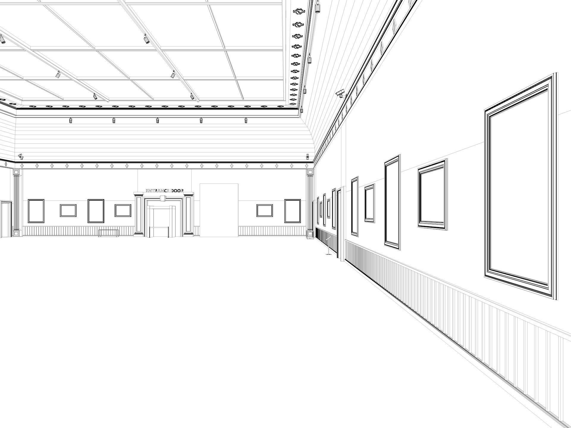 Art Gallery Exhibition 3 3D model_16