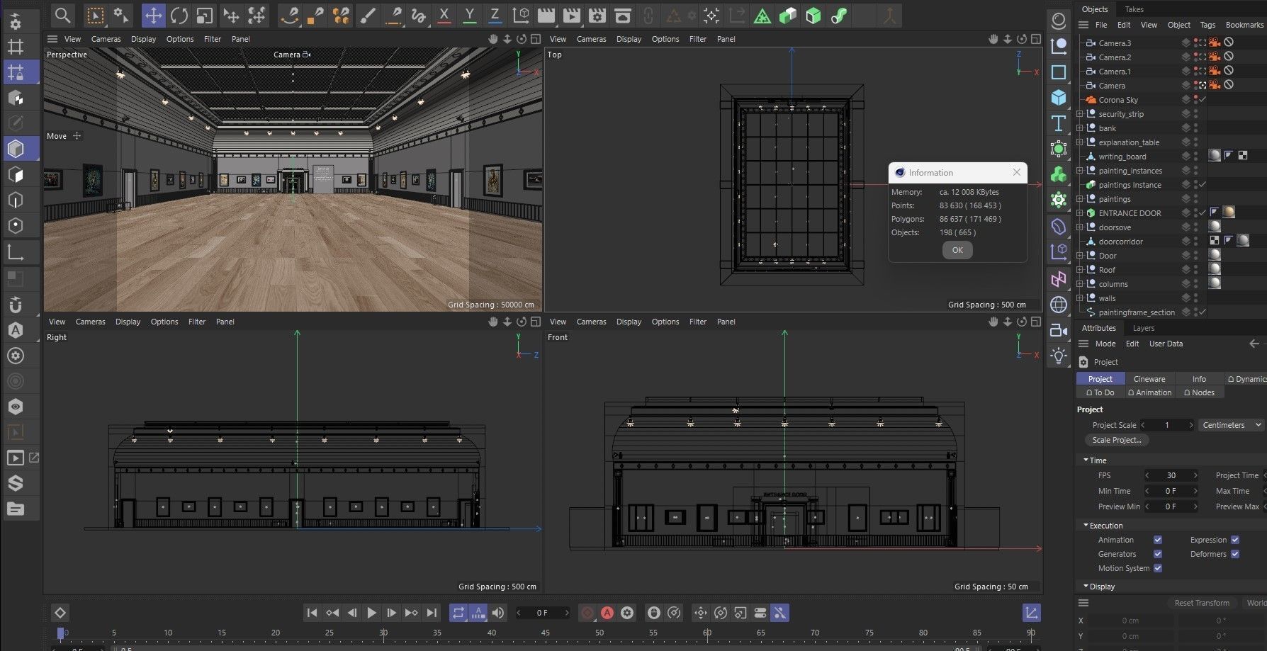 Art Gallery Exhibition 3 3D model_19