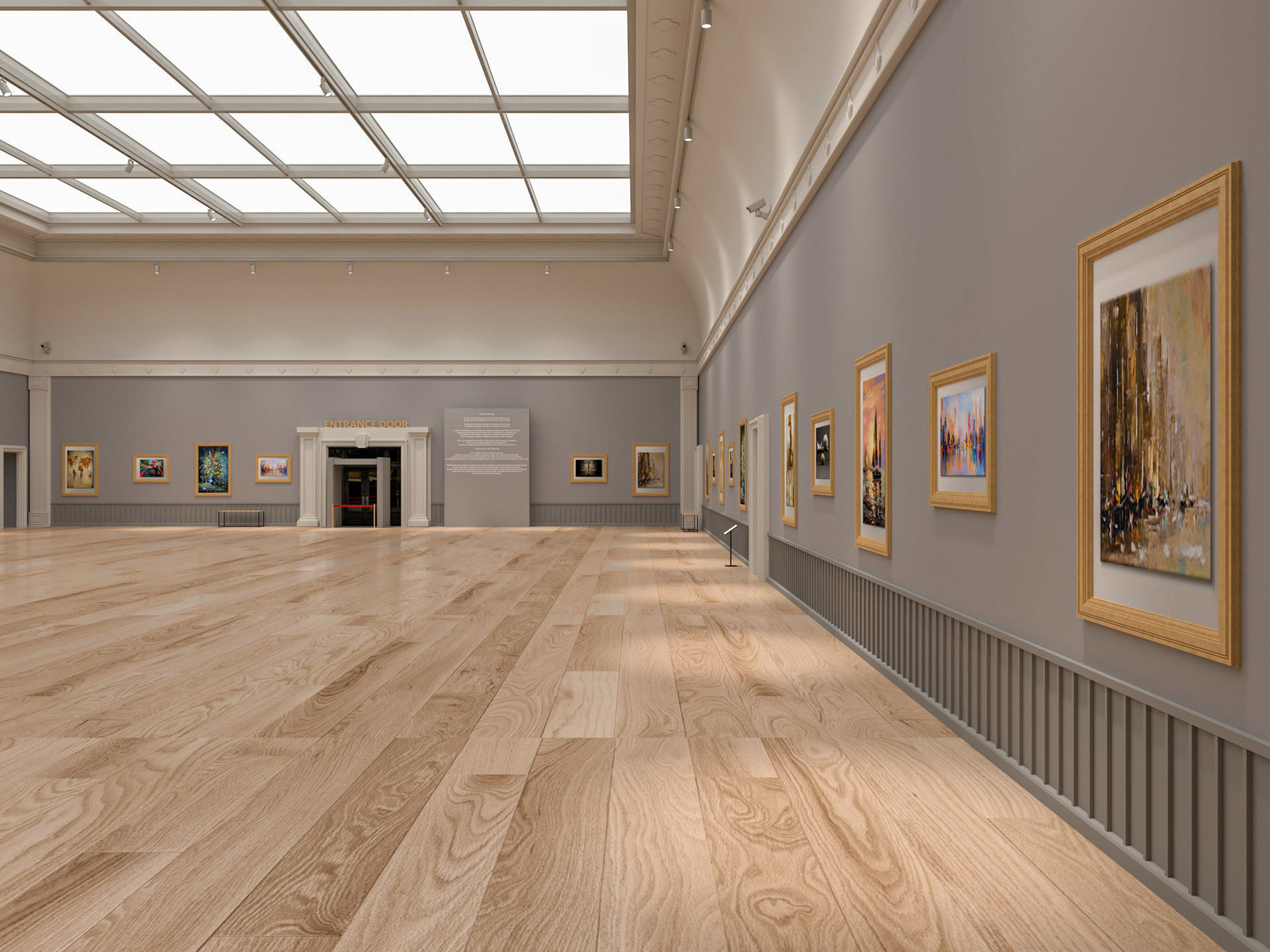 Art Gallery Exhibition 3 3D model_6