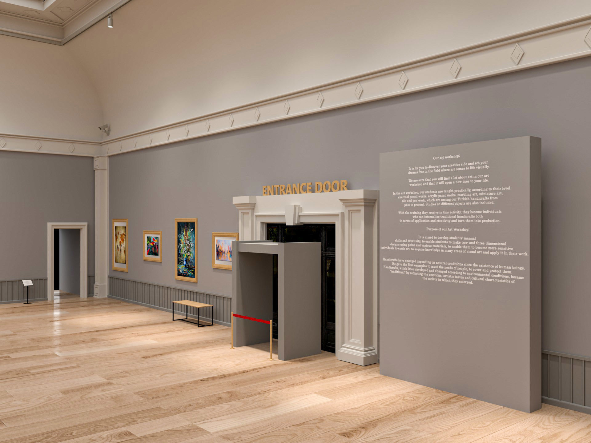 Art Gallery Exhibition 3 3D model_5