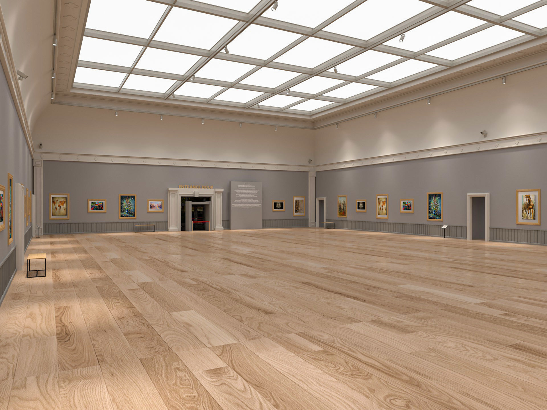 Art Gallery Exhibition 3 3D model_2