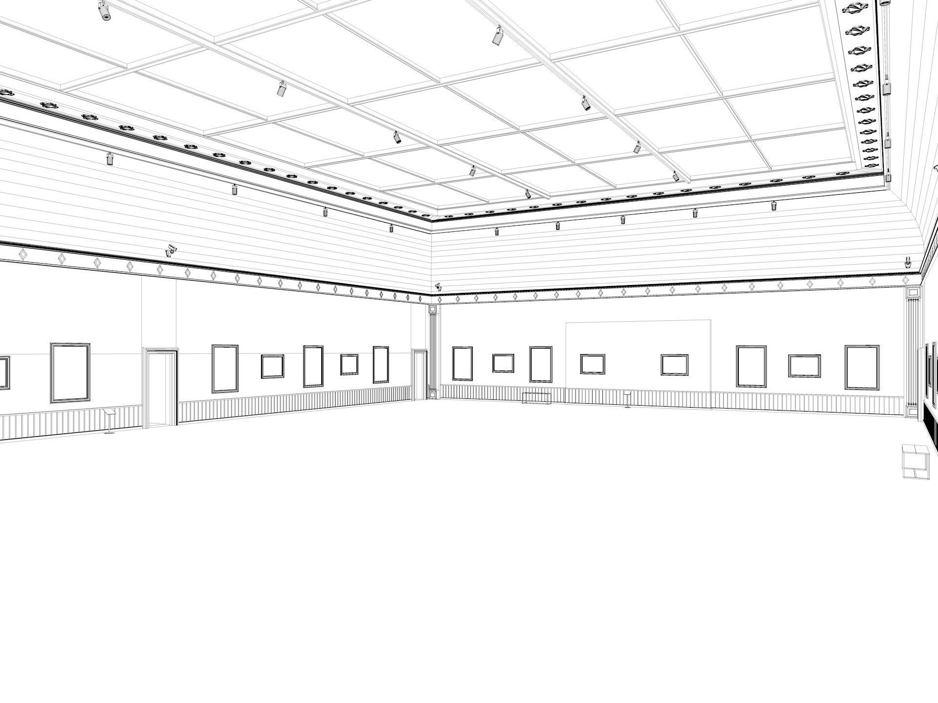 Art Gallery Exhibition 3 3D model_13