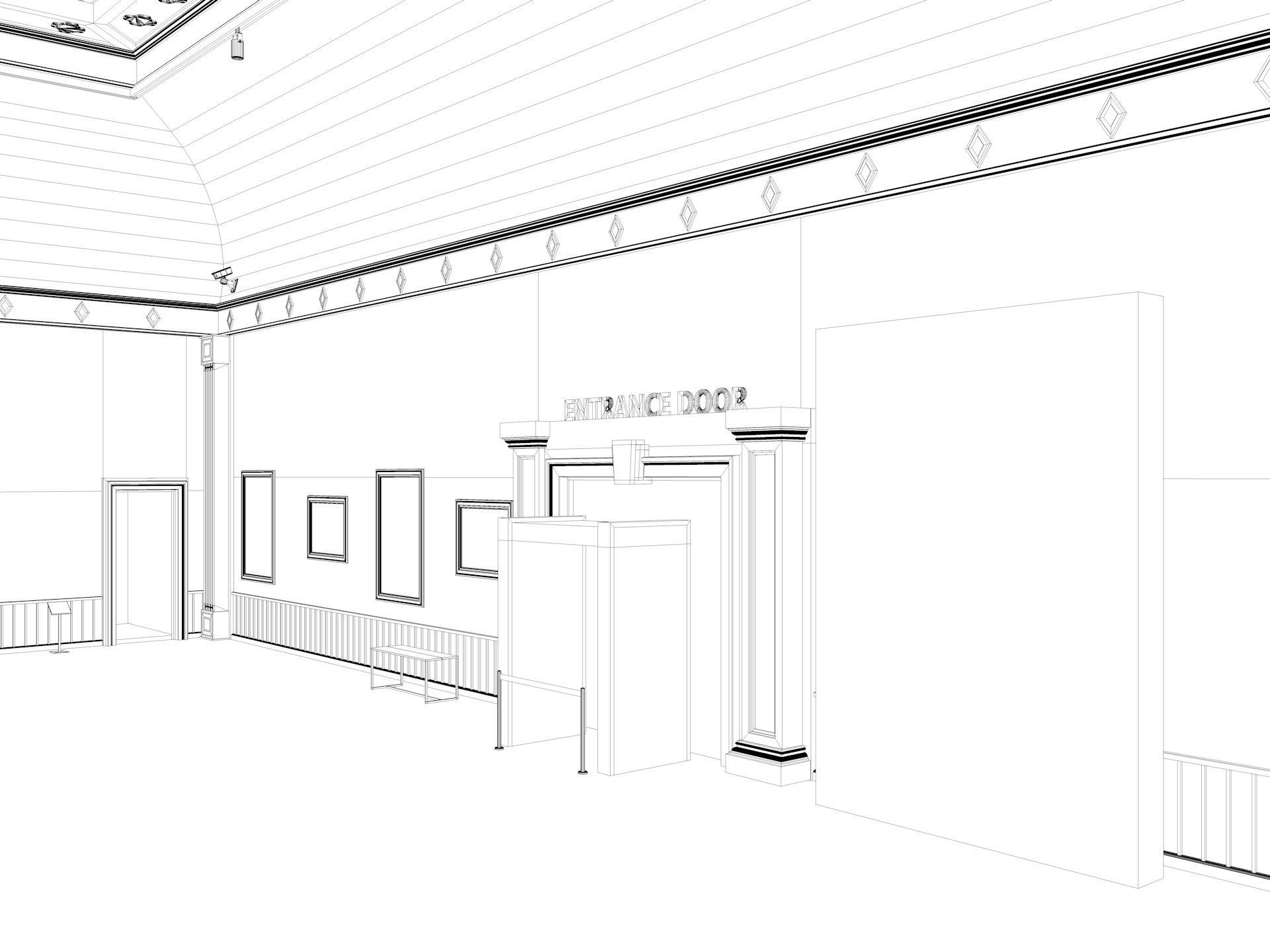 Art Gallery Exhibition 3 3D model_12