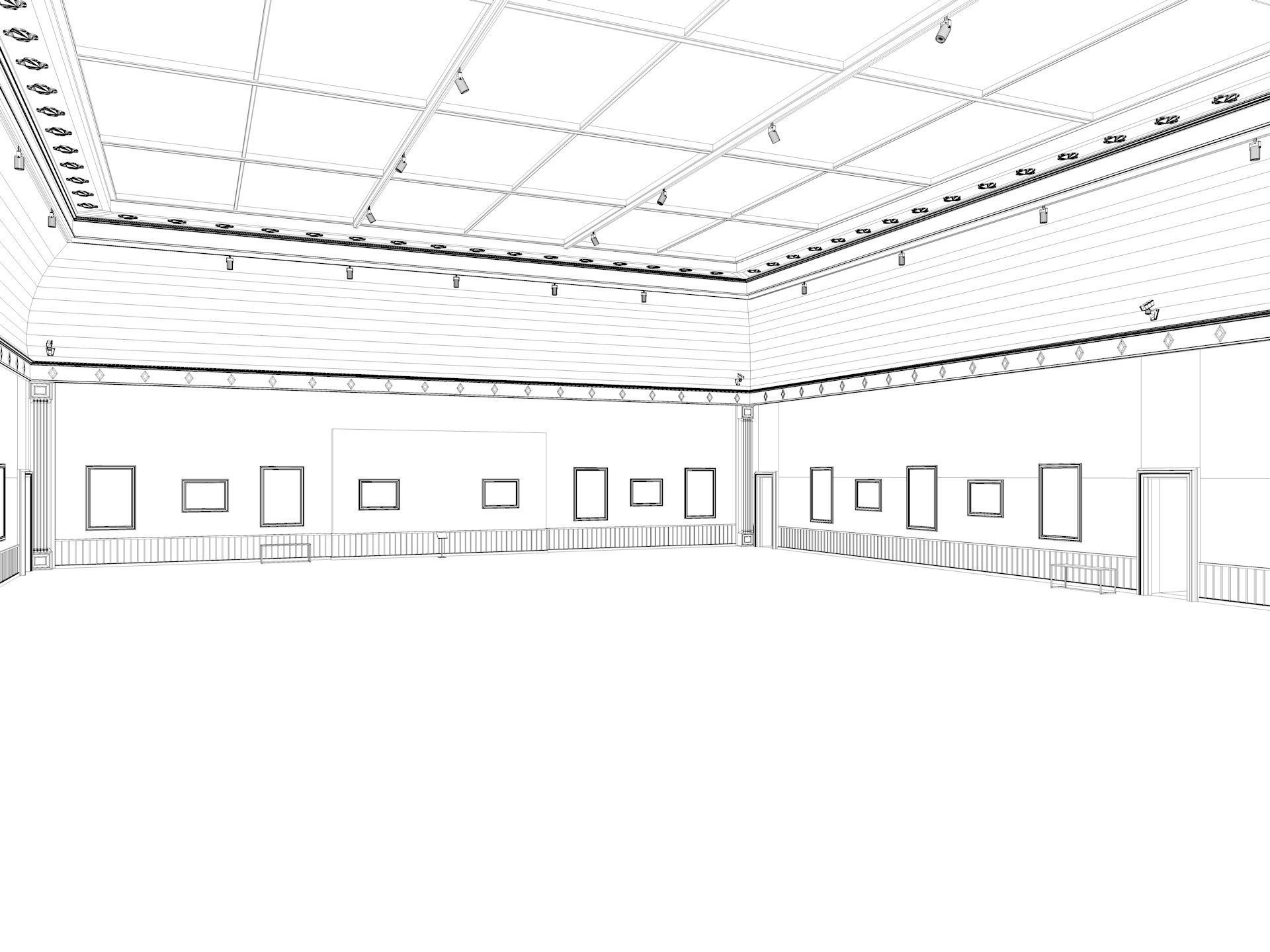 Art Gallery Exhibition 3 3D model_15