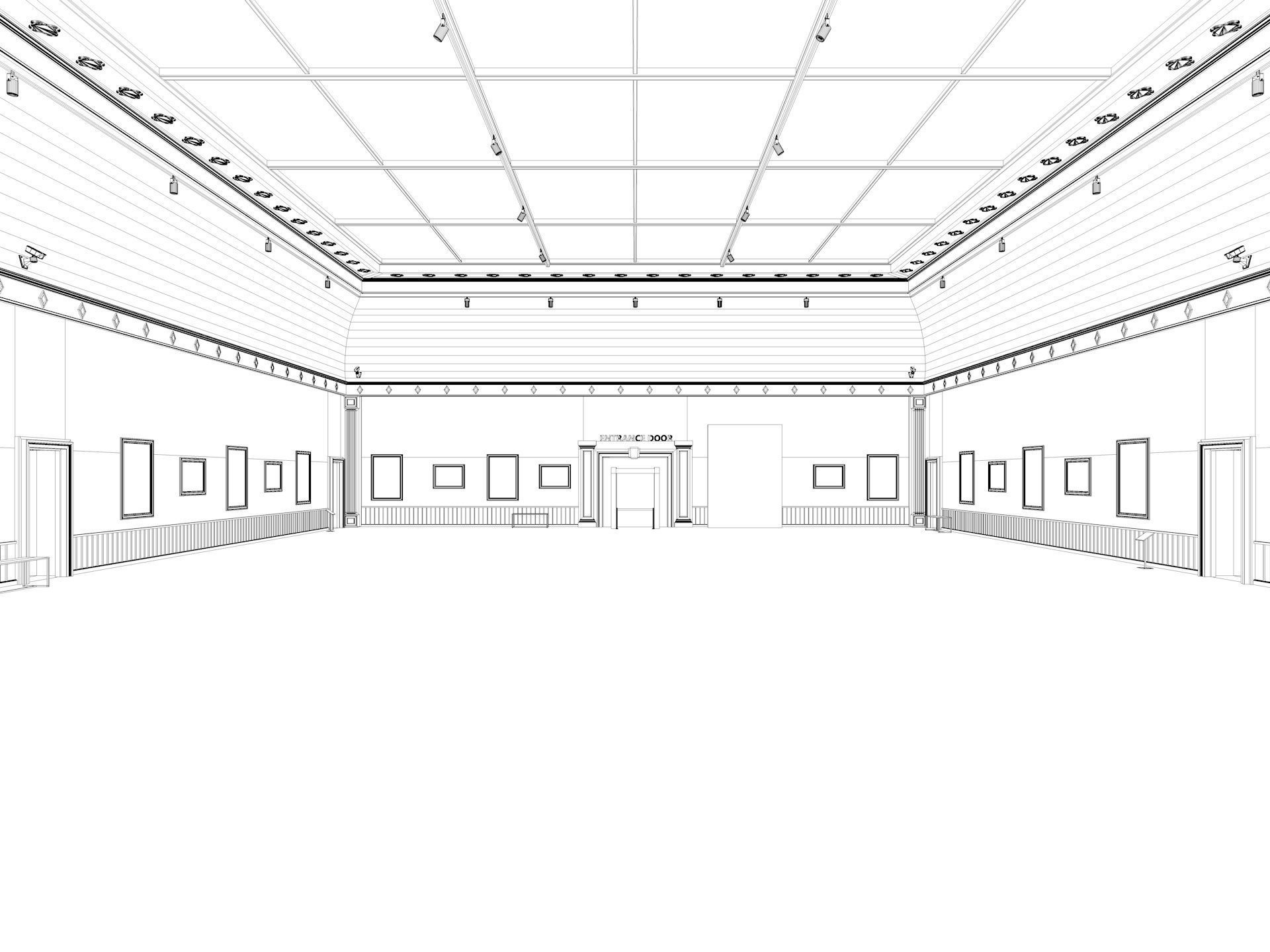 Art Gallery Exhibition 3 3D model_9