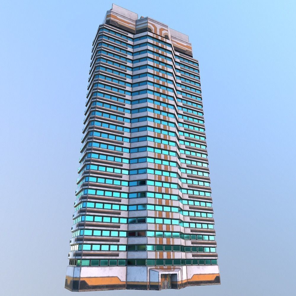 Sci-Fi Building 1 Low-poly 3D model_2