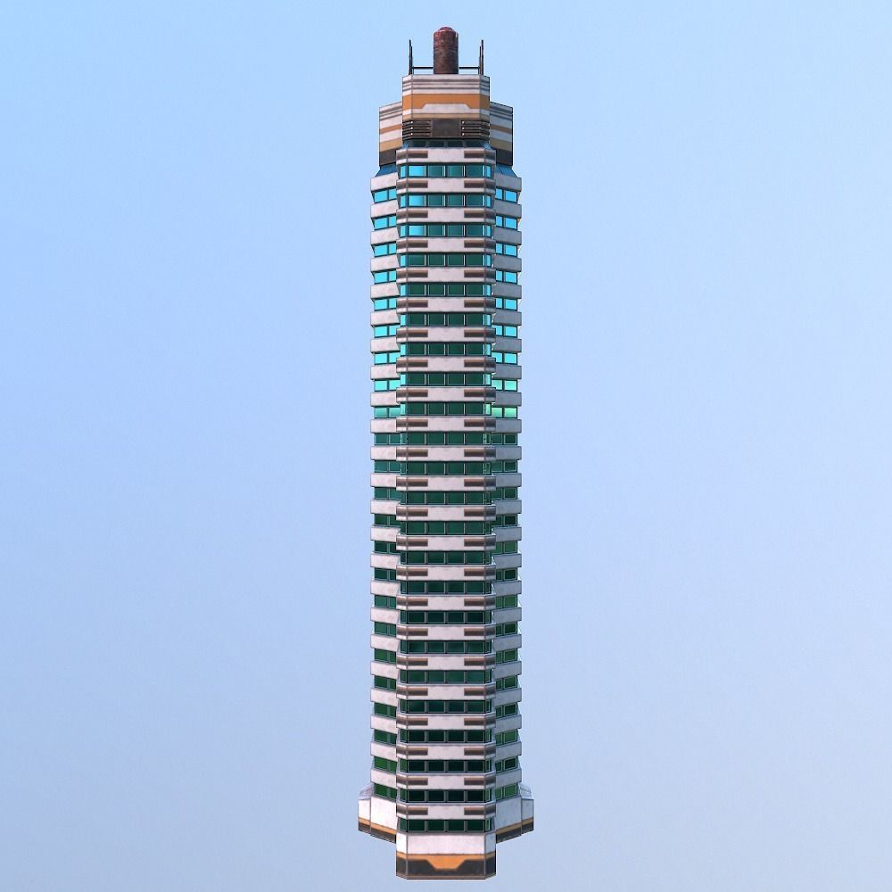 Sci-Fi Building 1 Low-poly 3D model_4