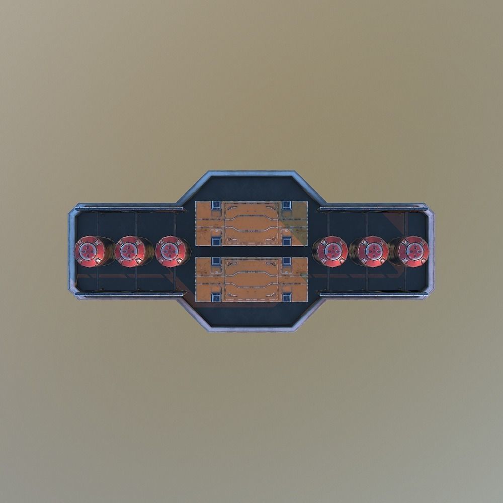 Sci-Fi Building 1 Low-poly 3D model_5