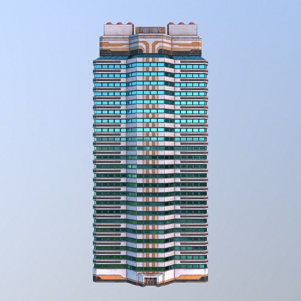 Sci-Fi Building 1 Low-poly 3D model_3