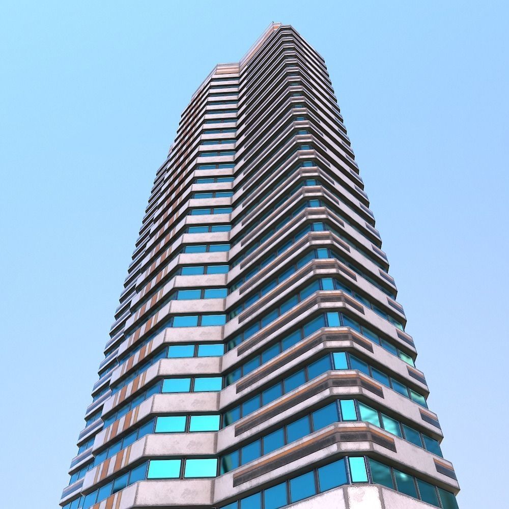 Sci-Fi Building 1 Low-poly 3D model_14