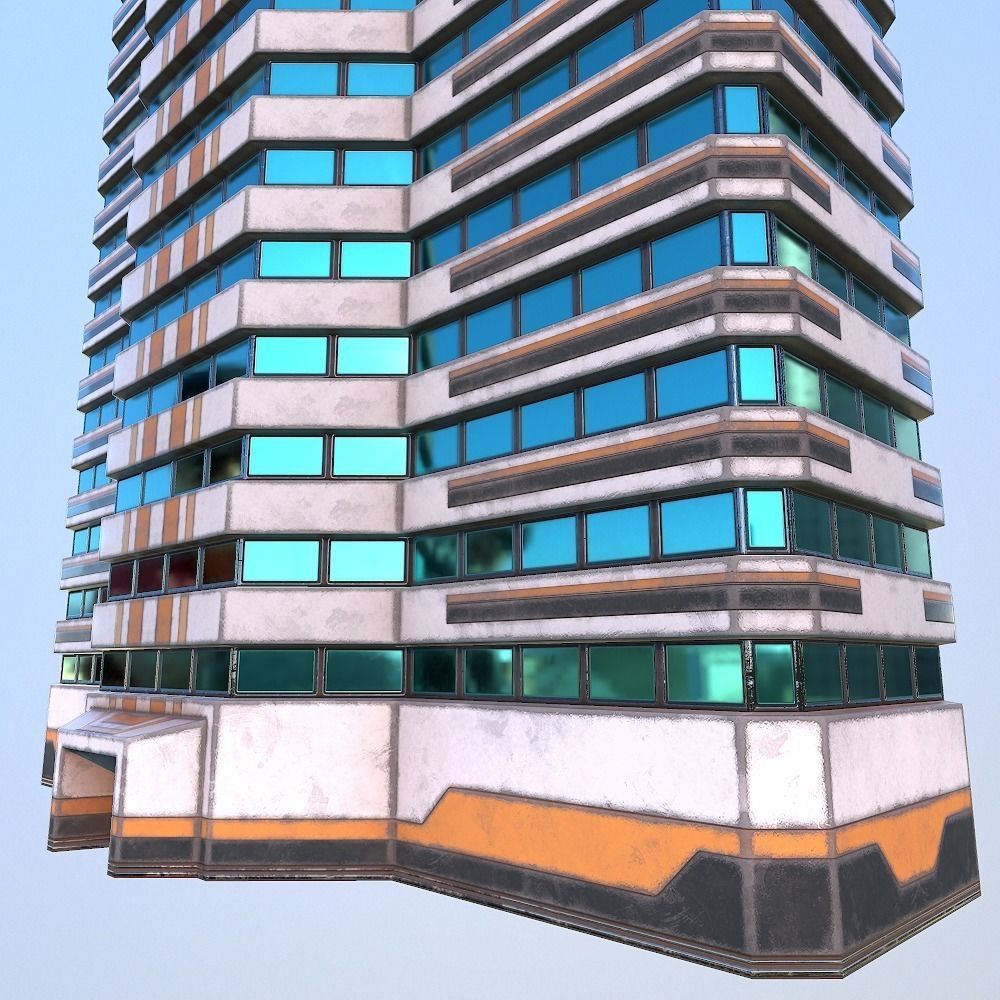 Sci-Fi Building 1 Low-poly 3D model_8