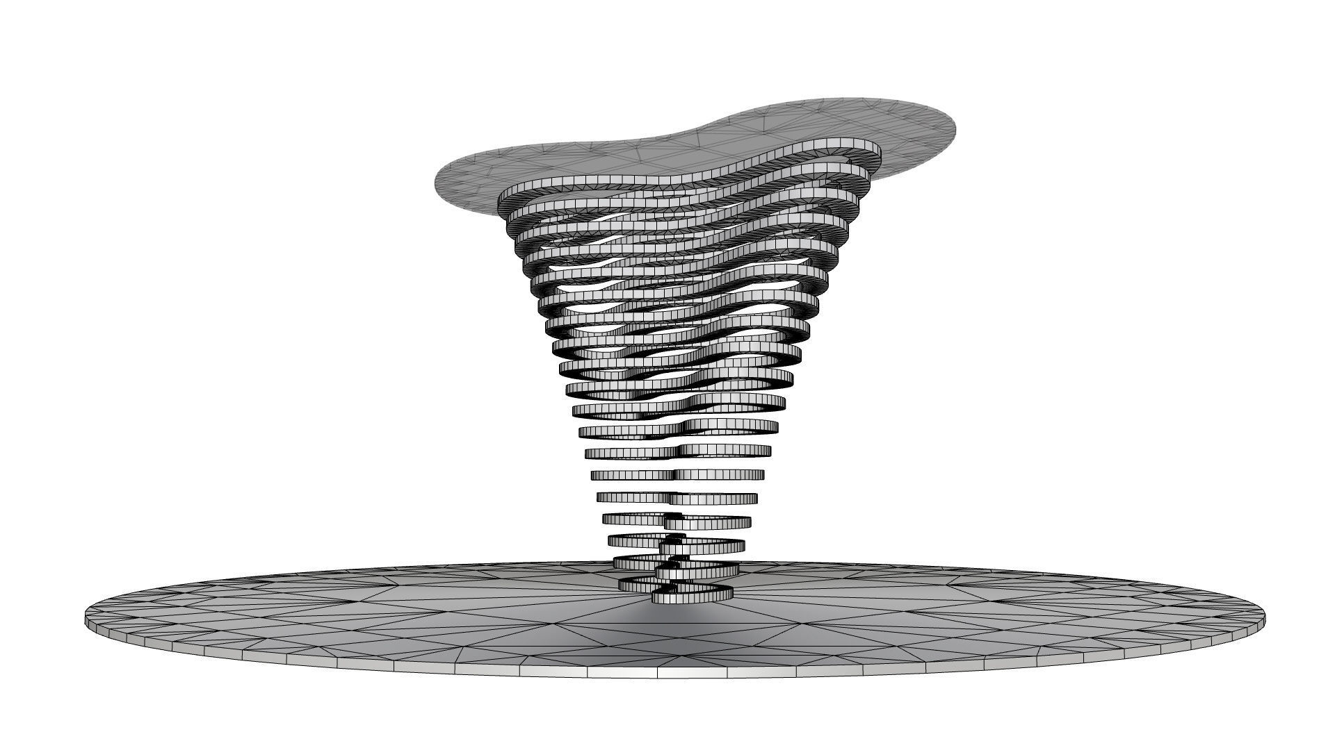 Ribbon Wooden Decorative Table 3D model_34