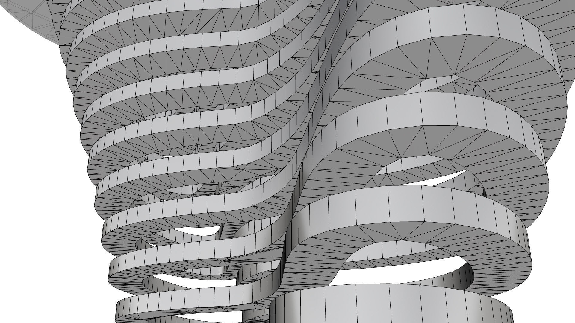 Ribbon Wooden Decorative Table 3D model_37