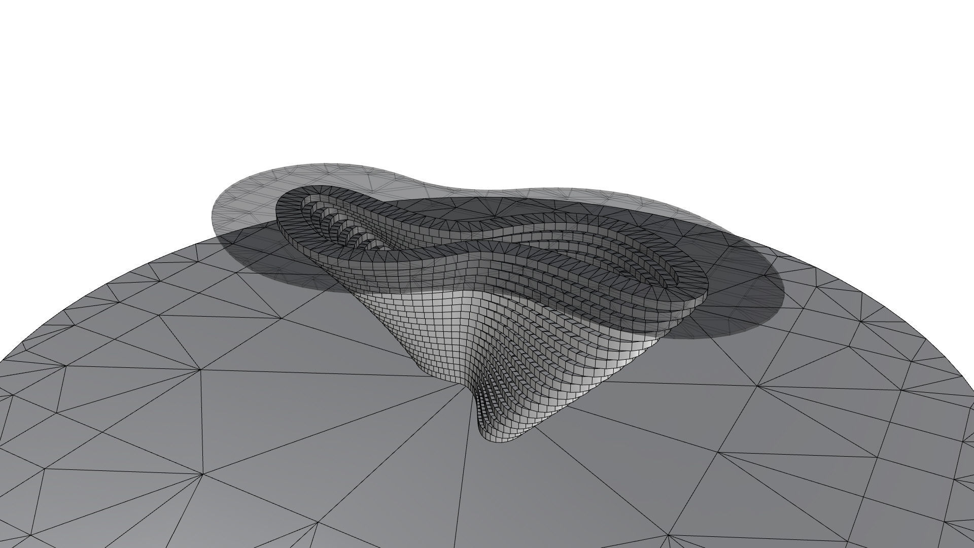 Ribbon Wooden Decorative Table 3D model_23