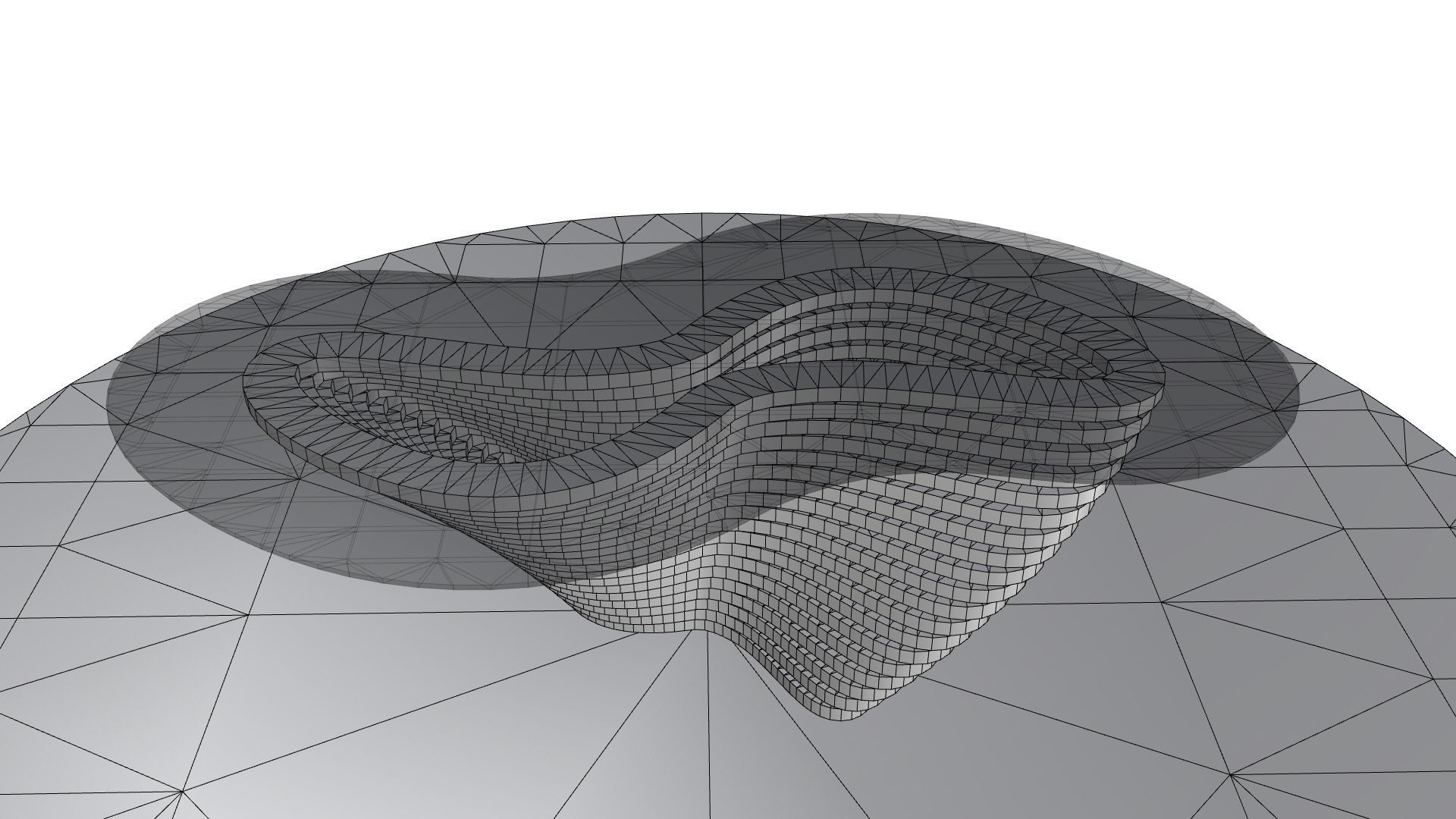 Ribbon Wooden Decorative Table 3D model_32