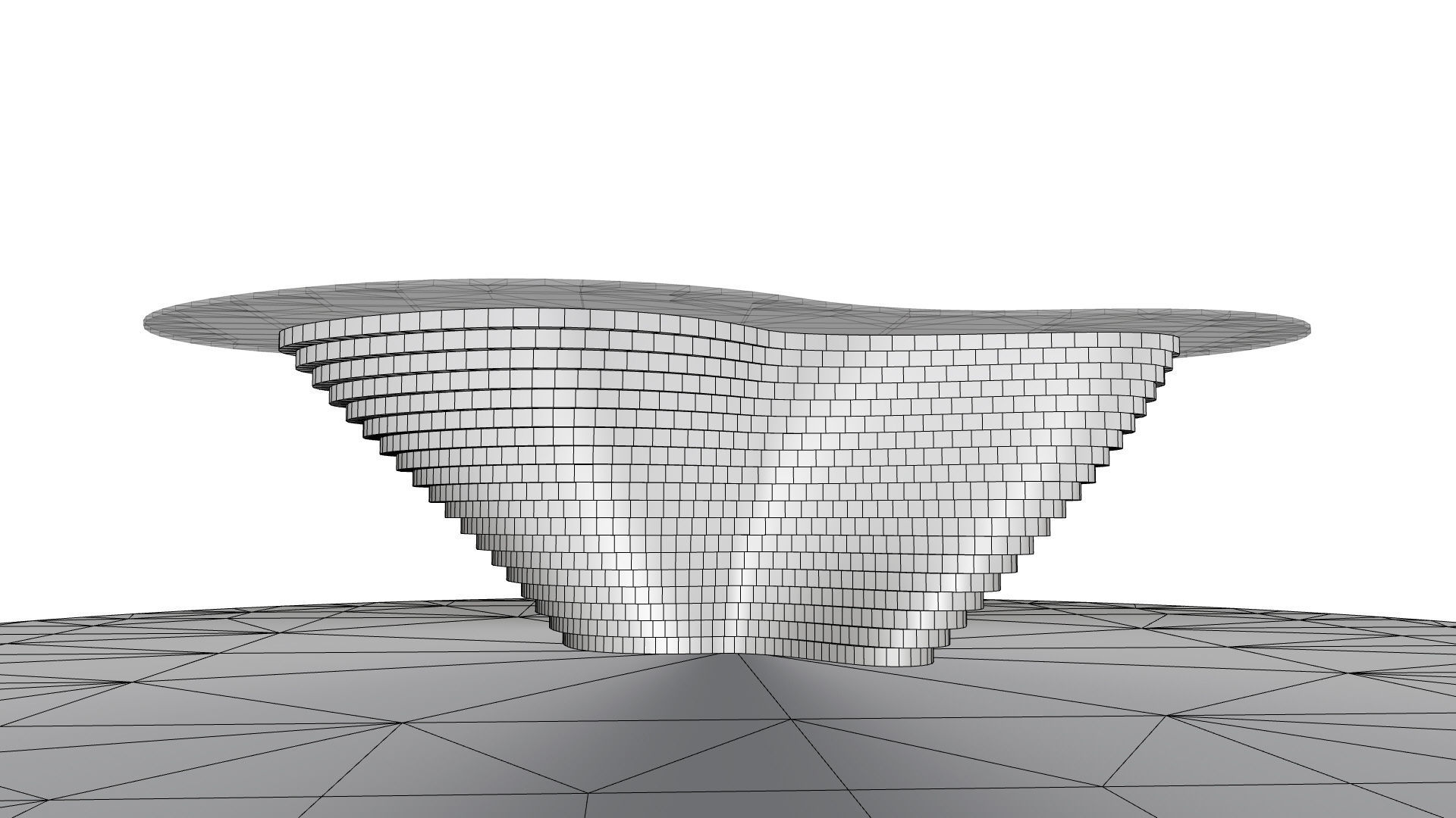 Ribbon Wooden Decorative Table 3D model_31