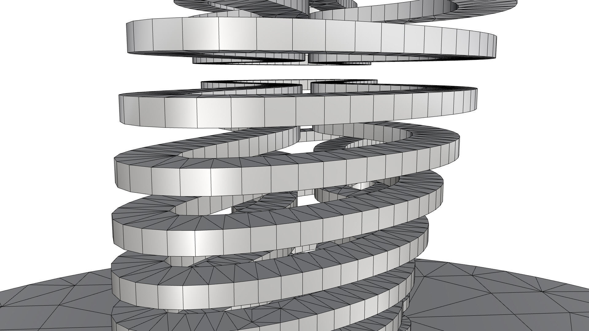 Ribbon Wooden Decorative Table 3D model_38