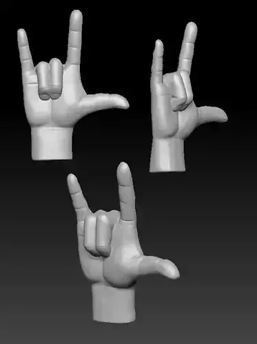 I Love You Hand Model