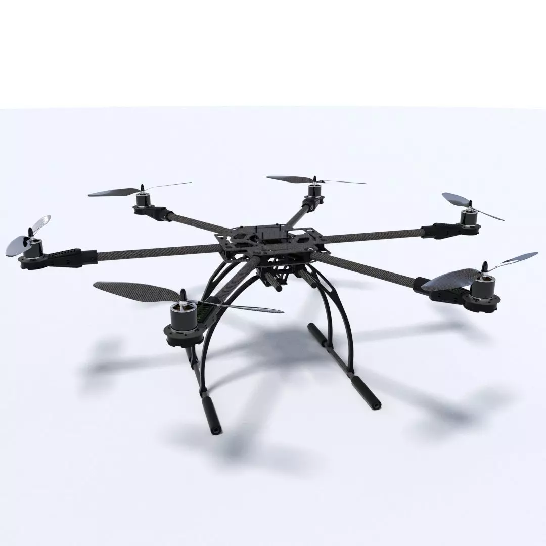 hexacopter quadcopter 3D model_0