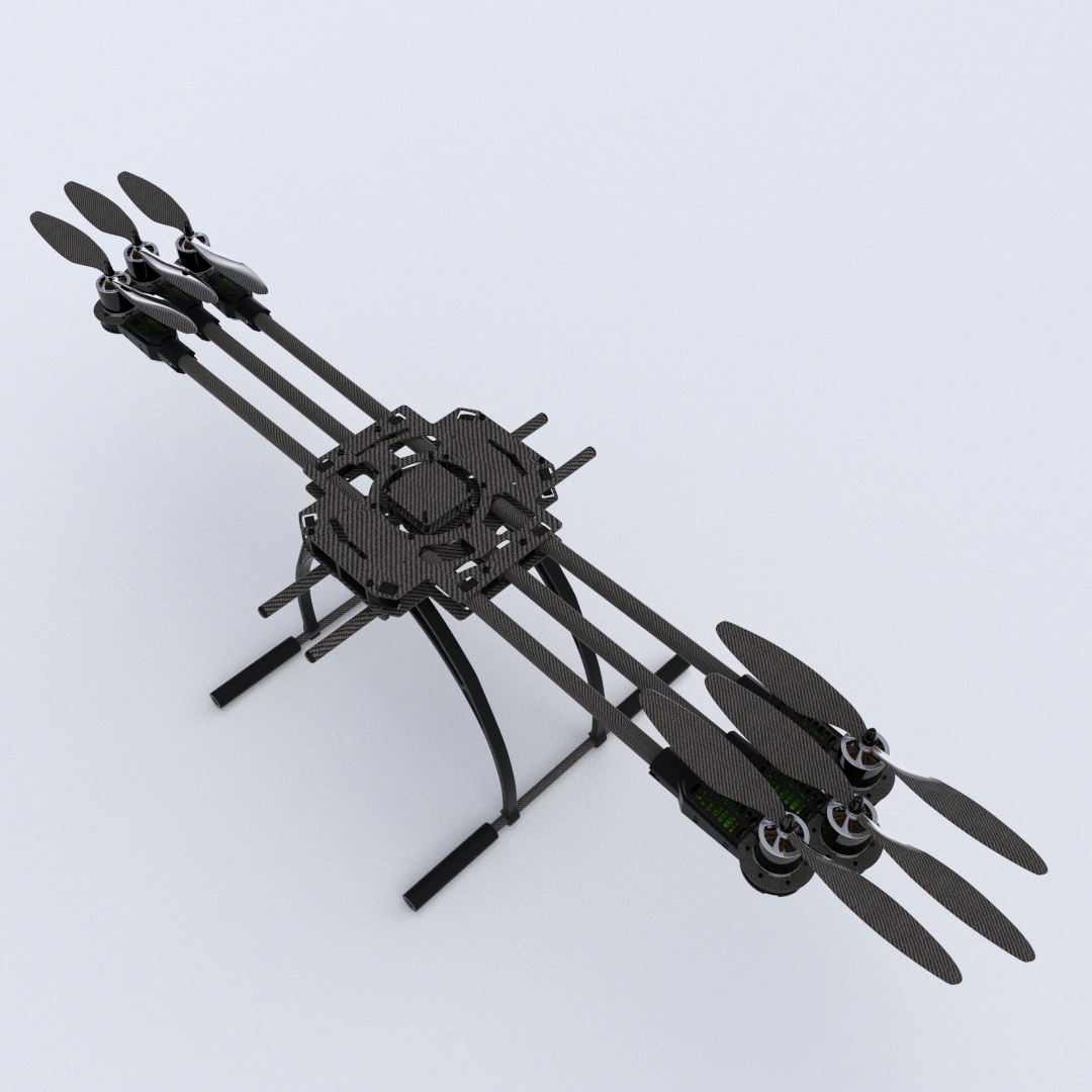 hexacopter quadcopter 3D model_9