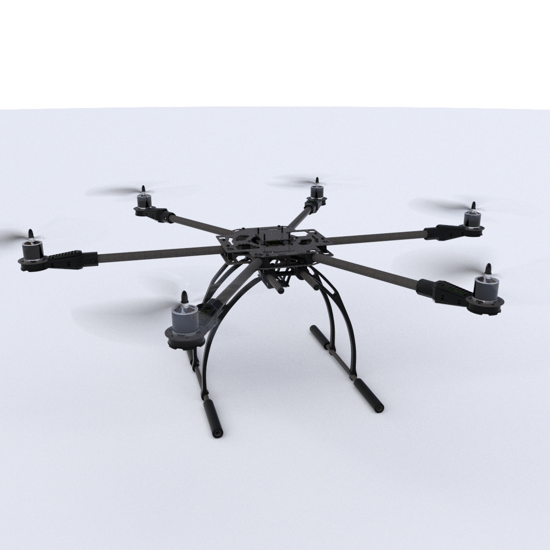 hexacopter quadcopter 3D model_1