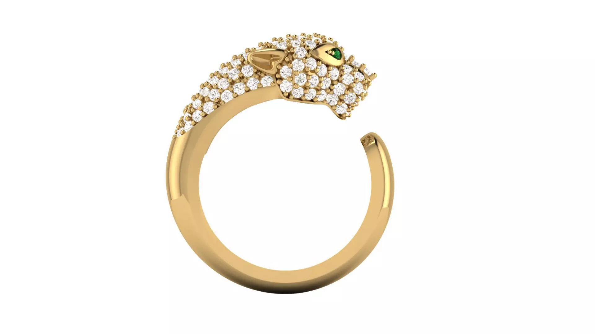 Panther Diamond Ring 3D print model